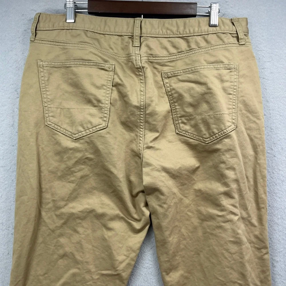 Banana Republic Travel Jean Men 36x32* Khaki Athletic Fit Stretch Tapered Preppy